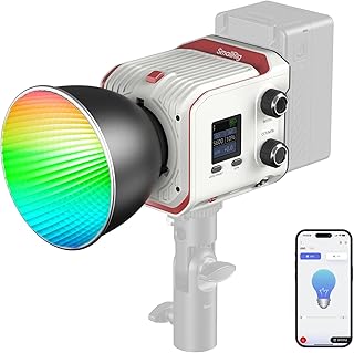 SMALLRIG RC 100C RGBWW LED Video Light, con App Control, 100W Mini COB Iluminación de Salida Continua, Foco de mano 2700-1…