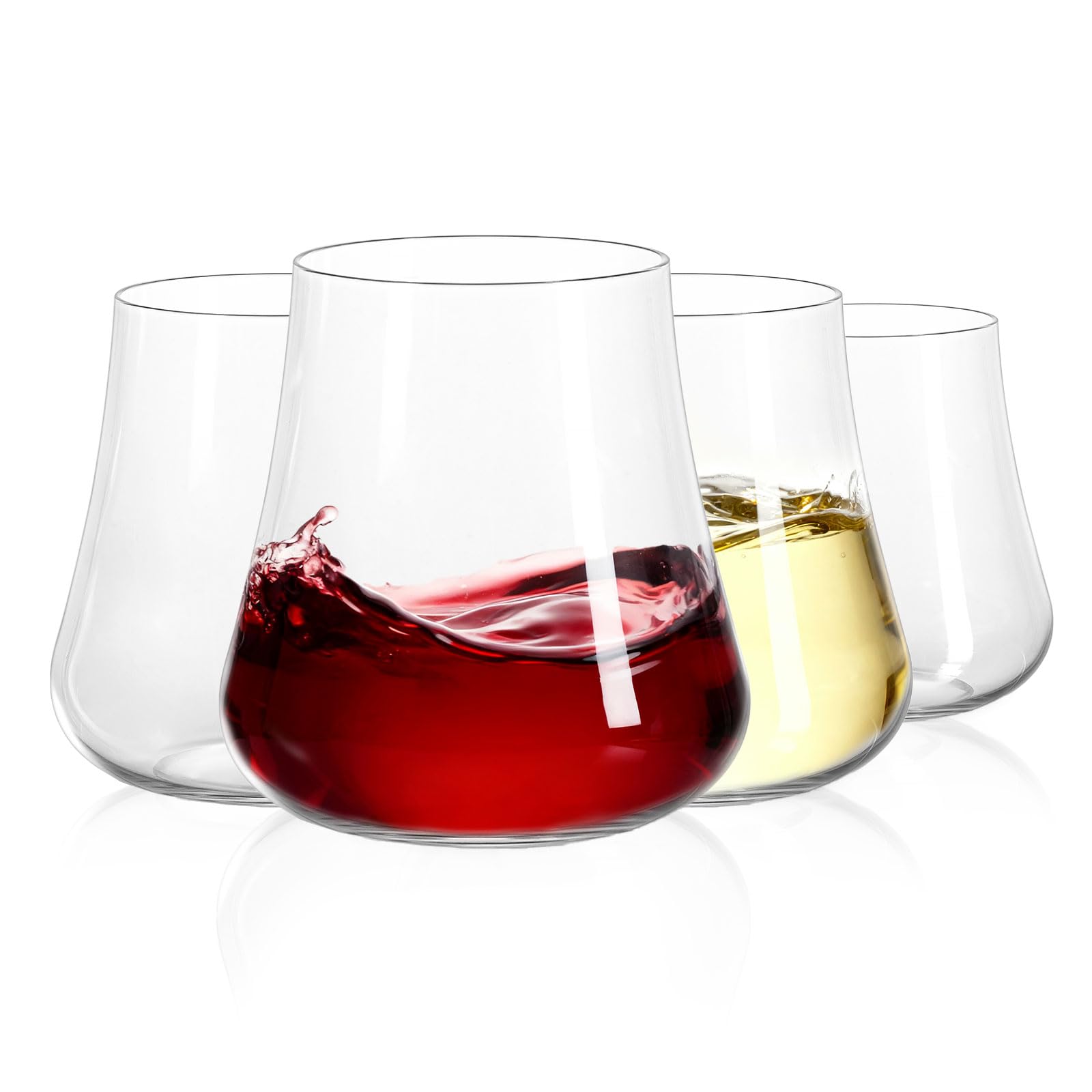 Amazon.com | Imourari Stemless Wine Glasses Set of 4, 20oz Large