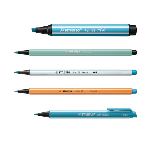 Feutres ARTY STABILO Lot de 55 avec pointe biseautée et pinceau - 4