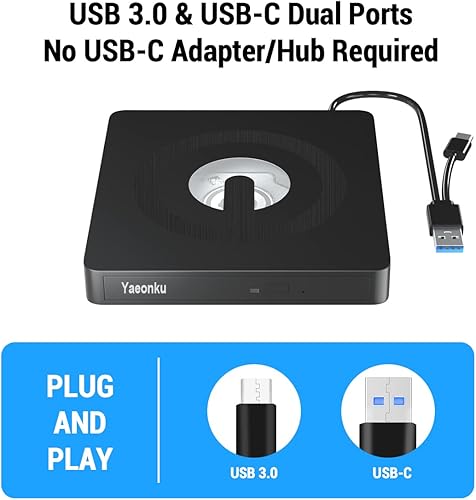 Miniatura 6 de Yaeonku Unidad de disco óptico Unidad externa para Windows