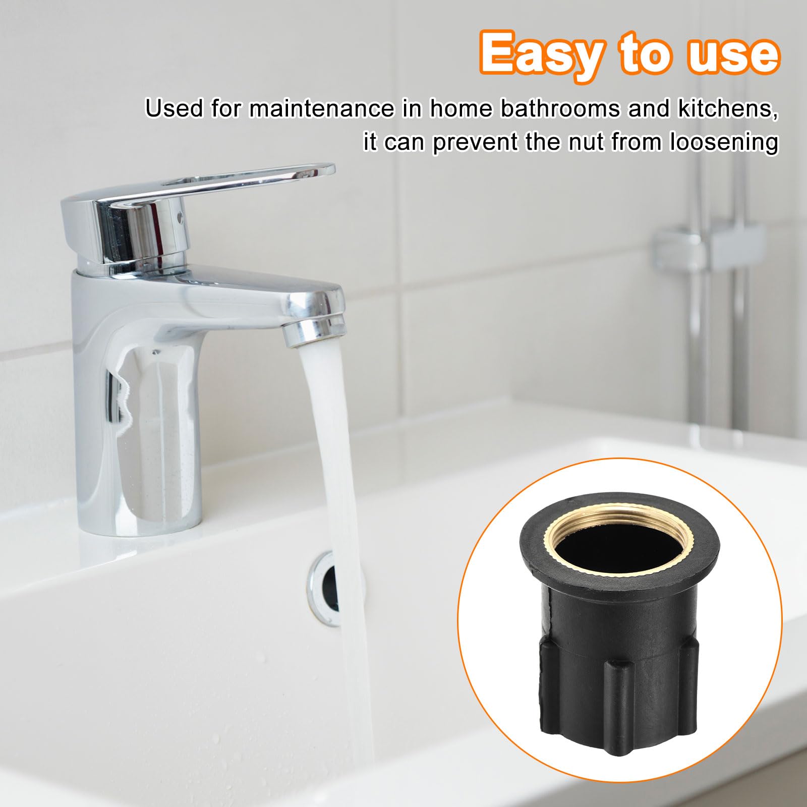 Dado Di Bloccaggio Universale Per Rubinetti - Installazione Rapida In Plastica ABS Per Cucina E Bagno - Foto 2