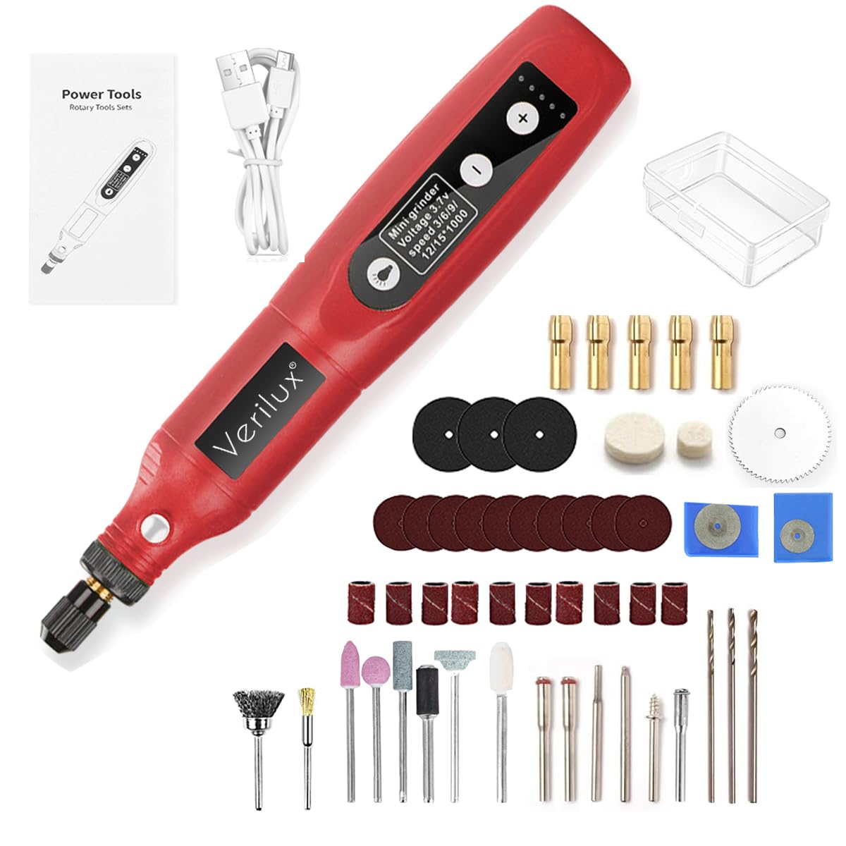 Verilux® Mini Drill Machine, Cordless Rotary Tool Kit, DIY Drilling Electric Tool Polishing Machine, Mini Drill Engraving Machine, 3.7V Grinder with 5 Variable Speed for Polishing Cleaning Engraving (B0CQXCFS89) Amazon Price History, Amazon Price Tracker