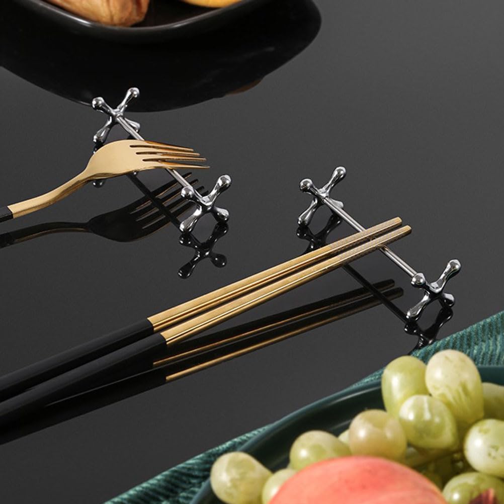 PRETYZOOM Soporte para Palillos Y Cubiertos De Zinc Compacto Juego De 6 Descansos para Mesa Cocina Restaurante Organizador Utensilios Cocina