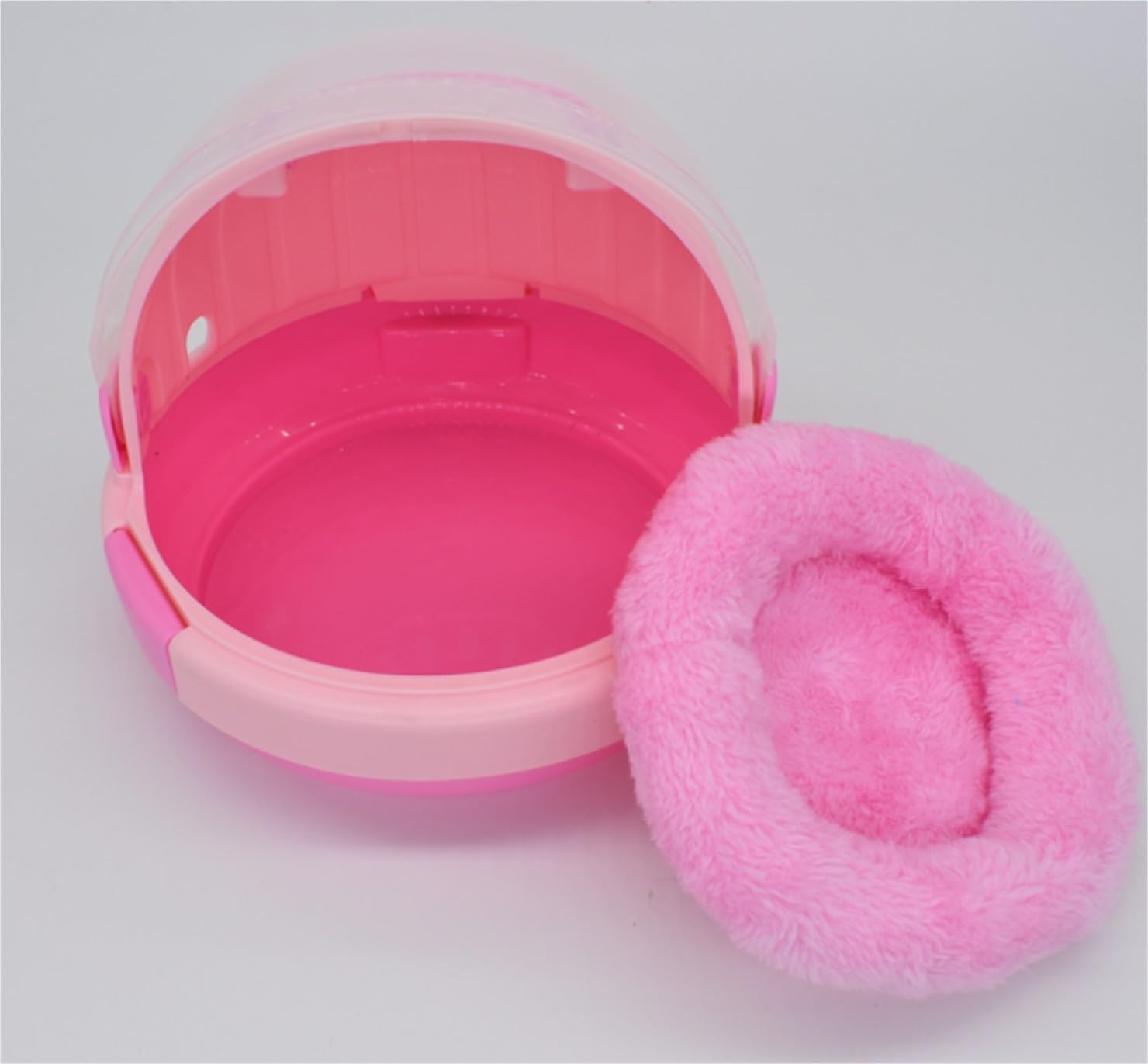 Gabbia per uccelli Gabbia Canarini Gabbia Per Trasportini Per Uccelli Con Manico Valigia Da Viaggio Portatile Per Pappagalli Leggera Per Animali Domestici Trasparente Voliera Robusta(Pink)