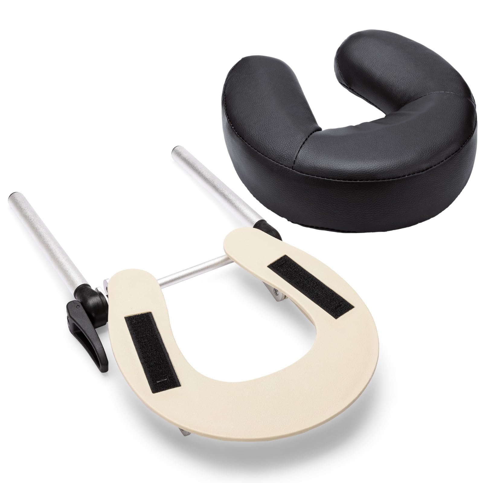 Mesa de masaje ajustable, cuna y almohada, mesa de masaje de spa, cama o silla, plataforma para reposacabezas con almohada facial, kit de masaje para el hogar, soporte para reposacabezas y 9