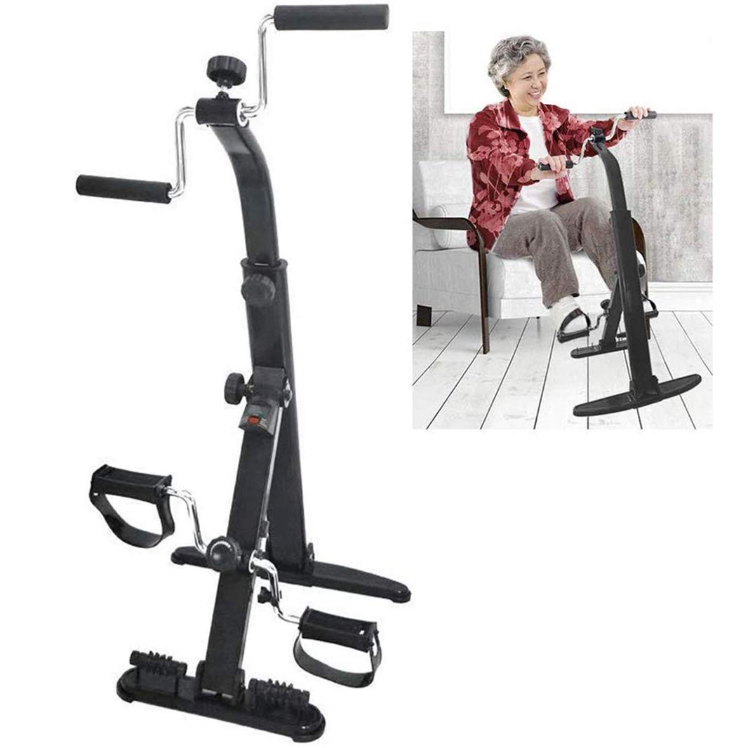SXSLTSA Pedal Exerciser, Exercise Bike Stationary, Adjustable Resistance Arm Leg Indoor Fitness Training Machine, Elderly Home Stroke Hemiplegia Rehabilitation Training Equipment
