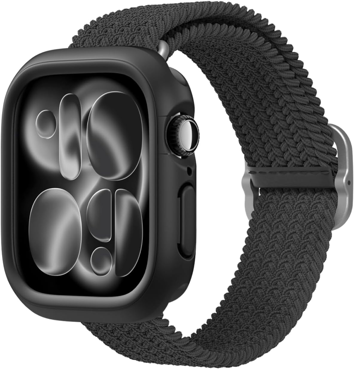 RHINOSHIELD Bumper Case Compatible with Apple Watch Series 11/10 (46mm) | Slim Protective Case, Lightweight and Shock Absorbent - Classic Black