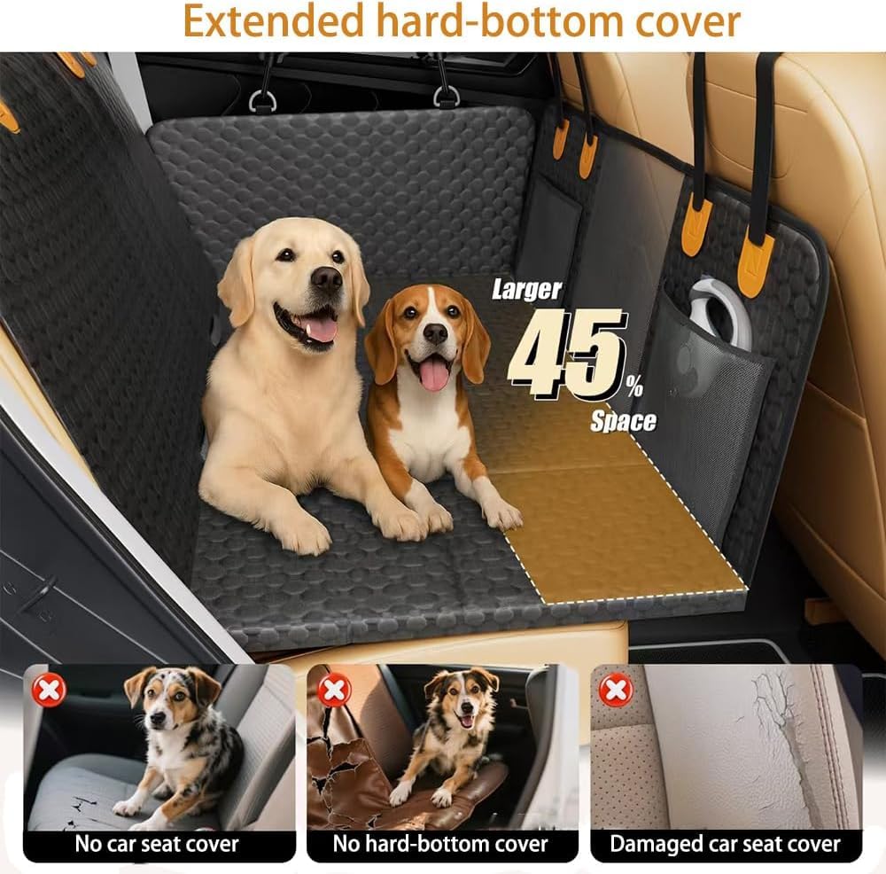 Asiento para Mascota Impermeable y Resistente Protector Coche para VW LAVIDA 2012-2023, Funda Coche Perro Protector Asiento con Ventana de Malla Perros Accesorios,A Gray