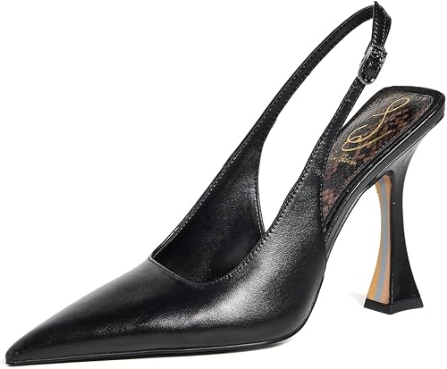Sam Edelman Women's Odette Pump Black Leather 8.5 Medium