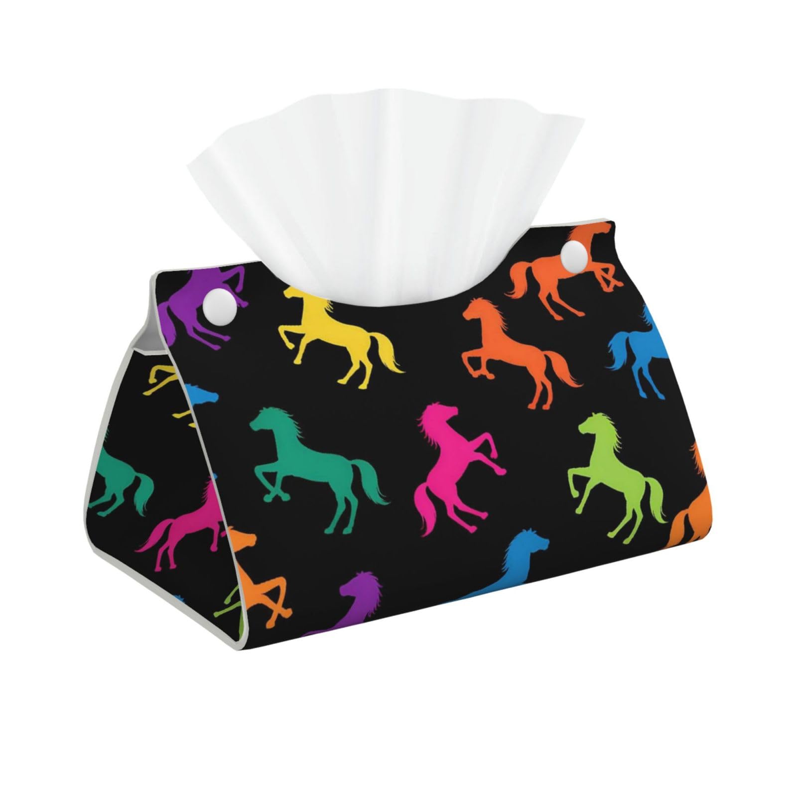 Rainbow Horse Long Tissue Box Cover Holder Home Decor Aesthetic 7.87'' x 5.12'' x 0.98''
