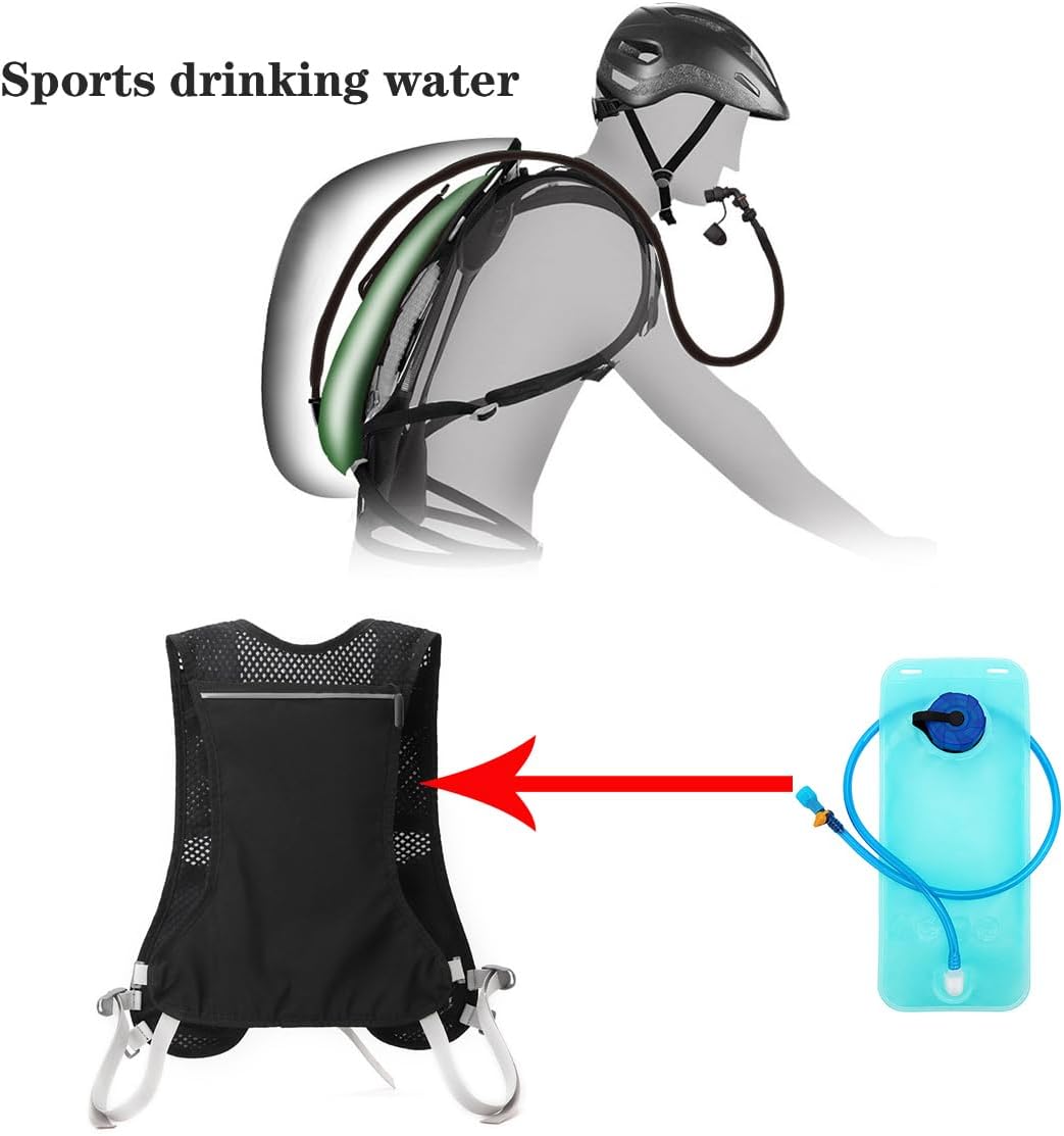 Running Hydration Vest with 68 OZ(2L) Water Bag, Waterproof Phone Pocket, Lightweight Hydration Pack, Adjustable No-Bounce Straps for Trail Running, Marathon, Cycling - Image 3