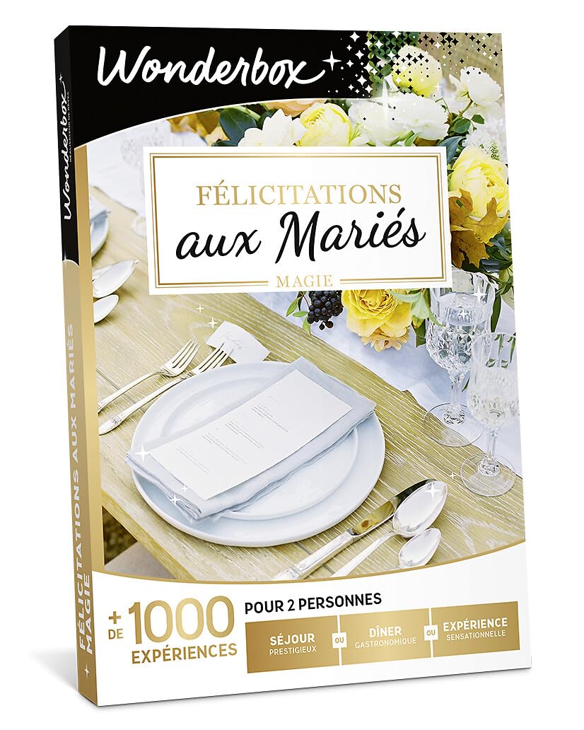 Wonderbox - Félicitations Aux Mariés Magie - Coffret Cadeau - Idée Cadeau Multi Activités