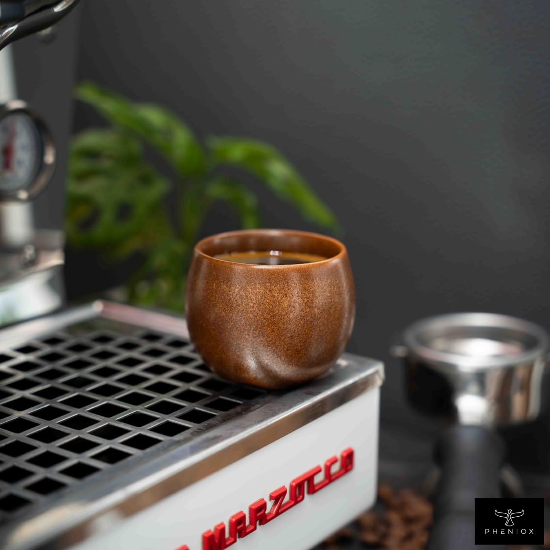 Pheniox Espressotassen Set Timeout Mini | 5 x 50 ml - hochwertige Tassen aus Steingut | Espresso Tassen Set - ohne Henkel | Geschenk in modernem Design - spülmaschinenfest | Mokka | Tee | Sake
