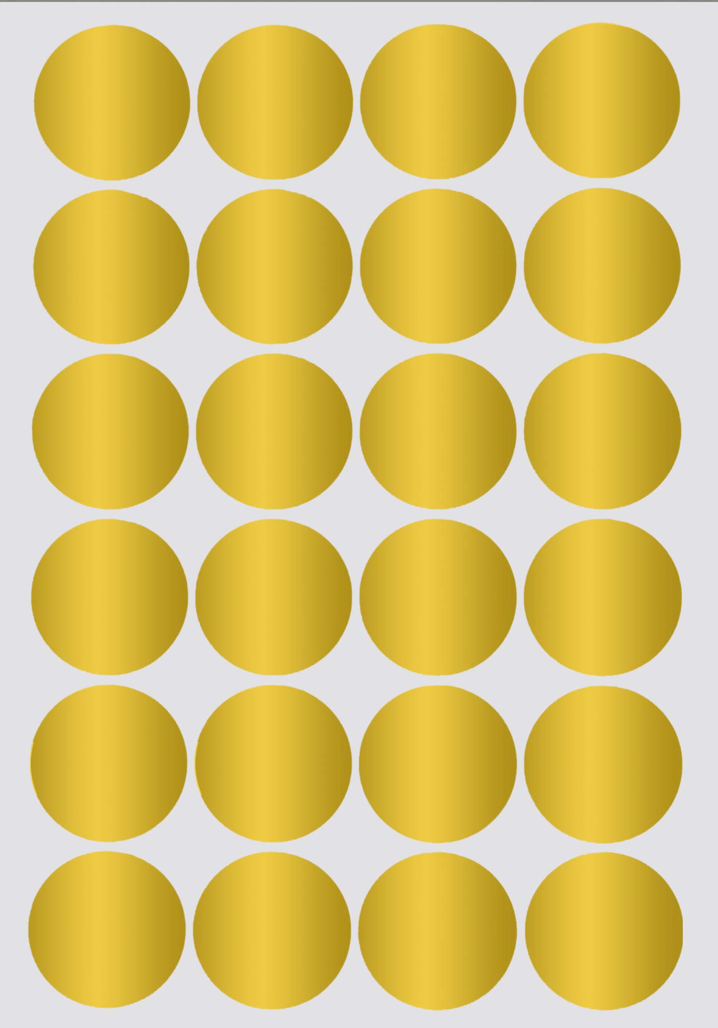 Royal Green 1200 x Metallic Gold Round Stickers 25mm