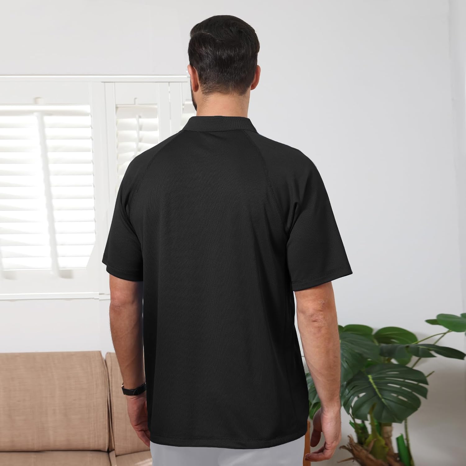 TIHEEN Golf Shirts for Men,Short Sleeve Moisture Wicking Proformance Big & Tall Polo Shirts - Image 3