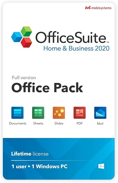 OfficeSuite Home & Business 2020  Compatible with Microsoft® Office Word, Excel & PowerPoint® and Adobe® PDF - Lifetime License for 1 PC for Windows