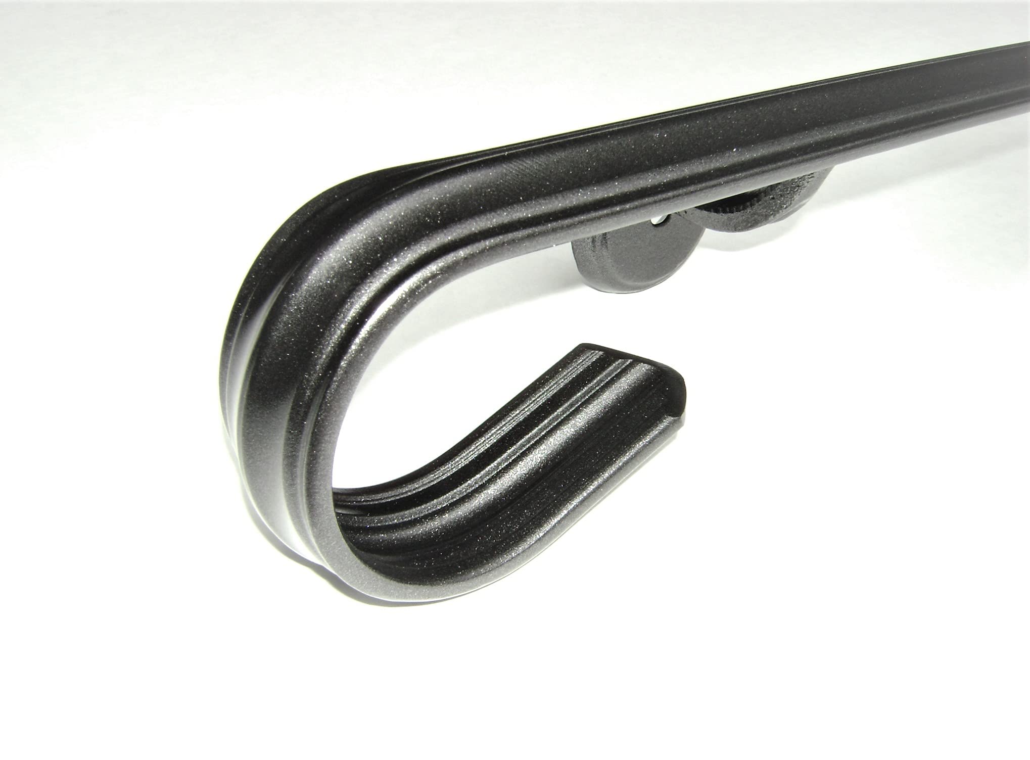 Kenosha Iron 2 ft Wrought Iron Handrail Hand Rail Railing Wall Mounted 1 or 2 Steps