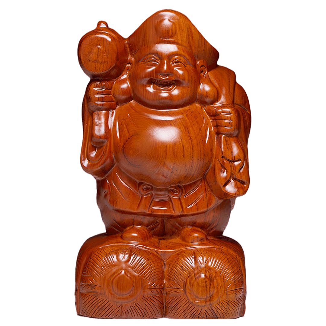 Amazon｜dsdsad 仏像 木彫り 七福神・大黒天 木像 木製フィギュア 黄