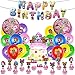 LOL Decorazione per Compleanno Feste 47 Pcs,LOL Striscioni di Buon Compleanno,LOL Palloncini Lattice,LOL Palloncini Kit,LOL Decorazioni di Compleanno,LOL Cupcake Topper,per Compleanno Bambina