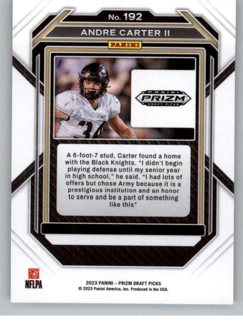 Amazon.com: 2023 Panini Prizm Draft Picks #192 Andre Carter II