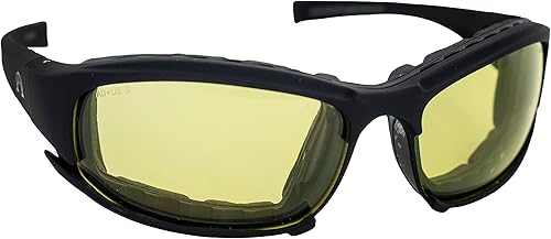 Miniatura 7 de Alpha Omega 3 lentes de sol de espuma acolchadas para motocicleta Z871 convertibles a gafas para hombres o mujeres 2 pares de marco negro con lentes