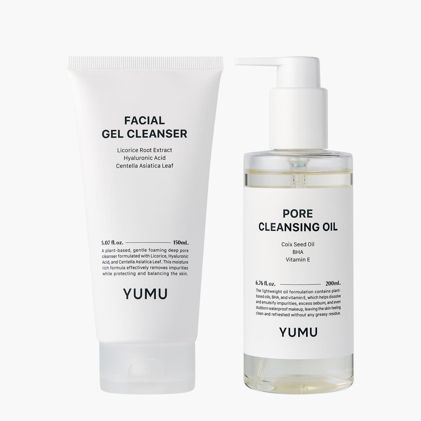 Amazon.com: YUMU Double Cleansing Duo Set, Gentle Face Wash & Pore