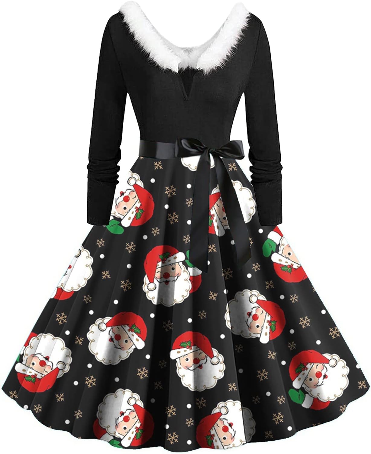 Formal Festival Christmas Dresses for Women Sleeve V Neck Bow Tie Hippie Victorian Dresses Homecoming Dresses Women