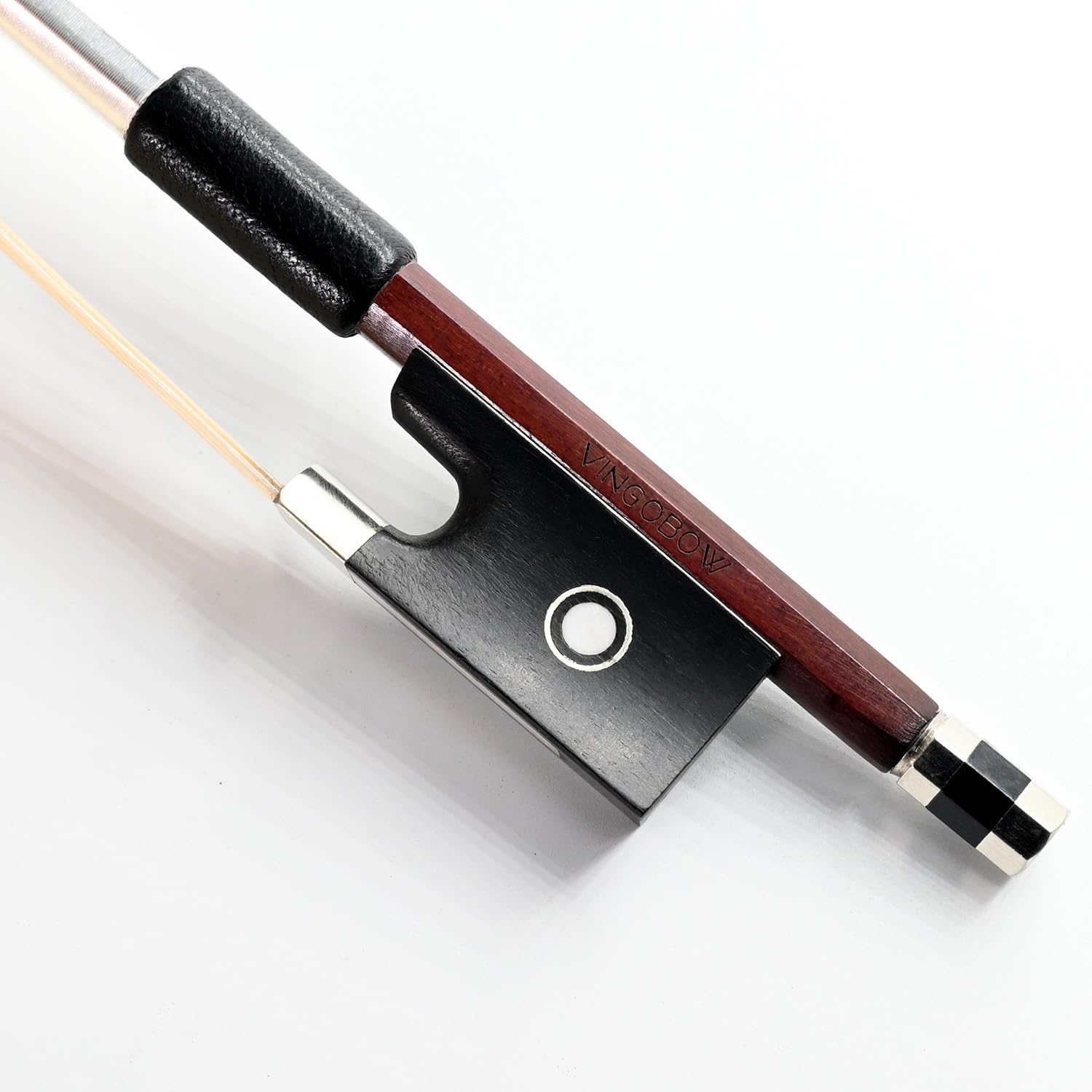Professional 1/2 Half Size Violin Bow High Quality Brazilwood Stick Ebony Frog Natural Horsehair Clear Tone For Adults and Student VINGOBOW Hand Made
