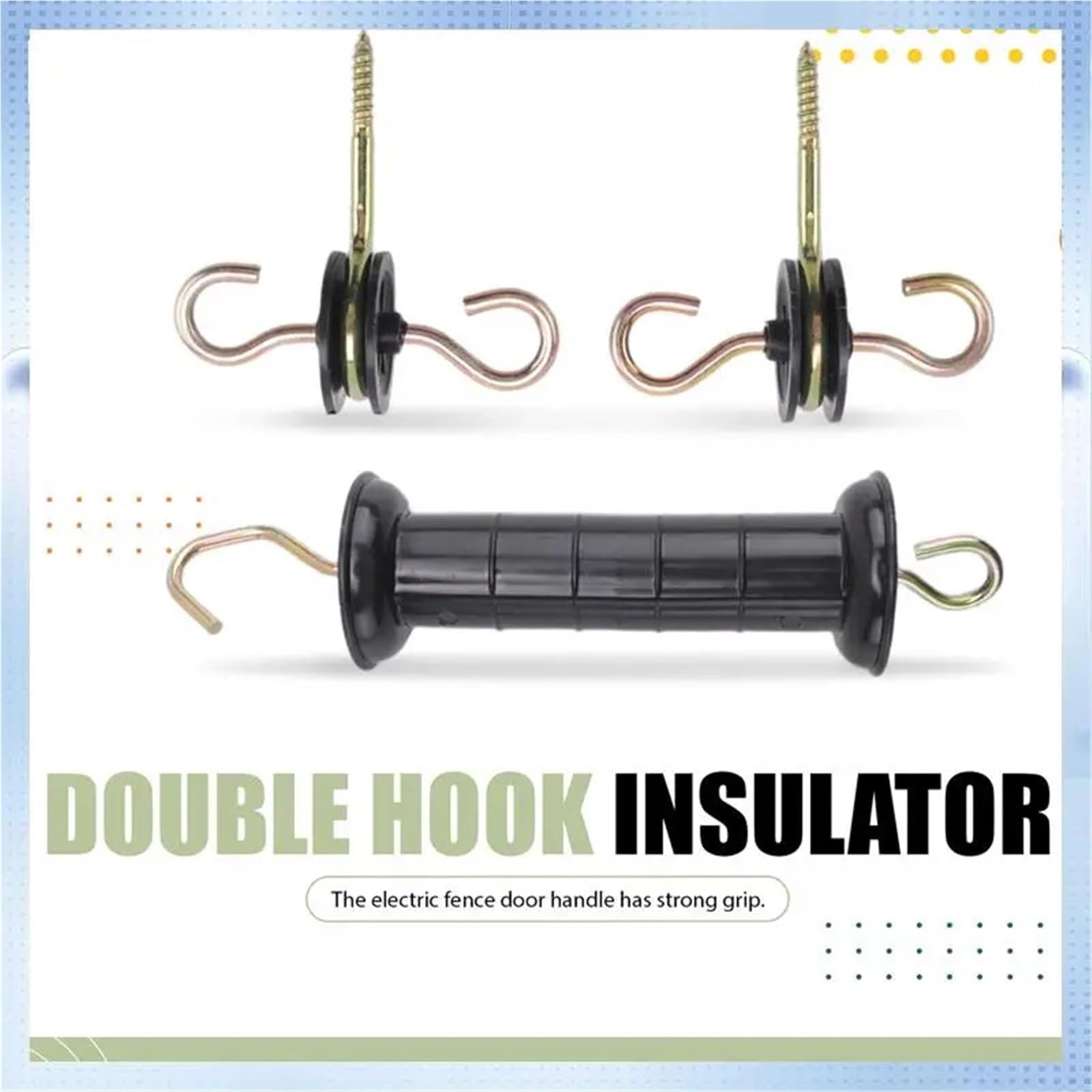 Isolatori Recinto Elettrico Kit maniglia for cancello elettrico da 4 pezzi, kit di ancoraggi for , a molla for