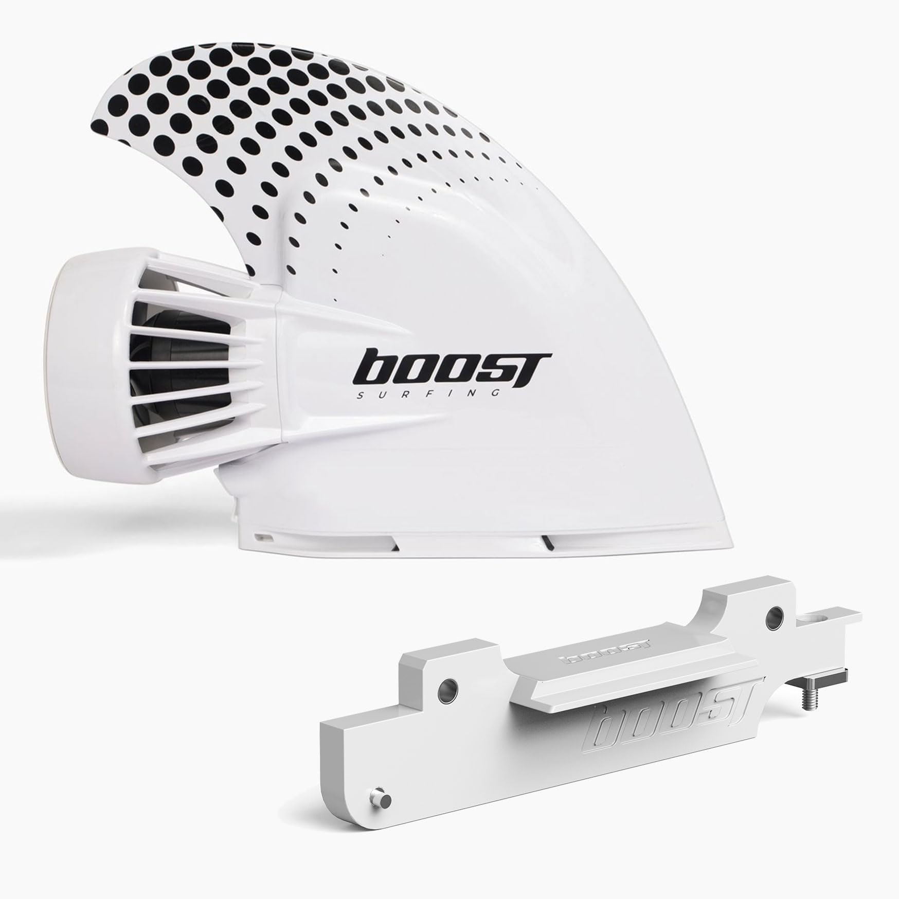 Bundle: Boost Surfing Fin - Electric Motor for Surfboards, SUPs and Kayaks + Longboard Adapter (US Fin Box)