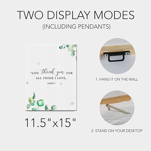 Miniatura 5 de Lienzo inspirador cristiano para la pared, 11.5 x 15 pulgadas, enmarcado, decoración de pared, lienzo artístico, pintura religiosa espiritual con