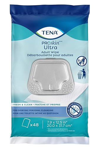 Tena Skincare Incontinence Adult Wipe Paño de baño prehumedecido para adultos 48 ea (paquete de 3)