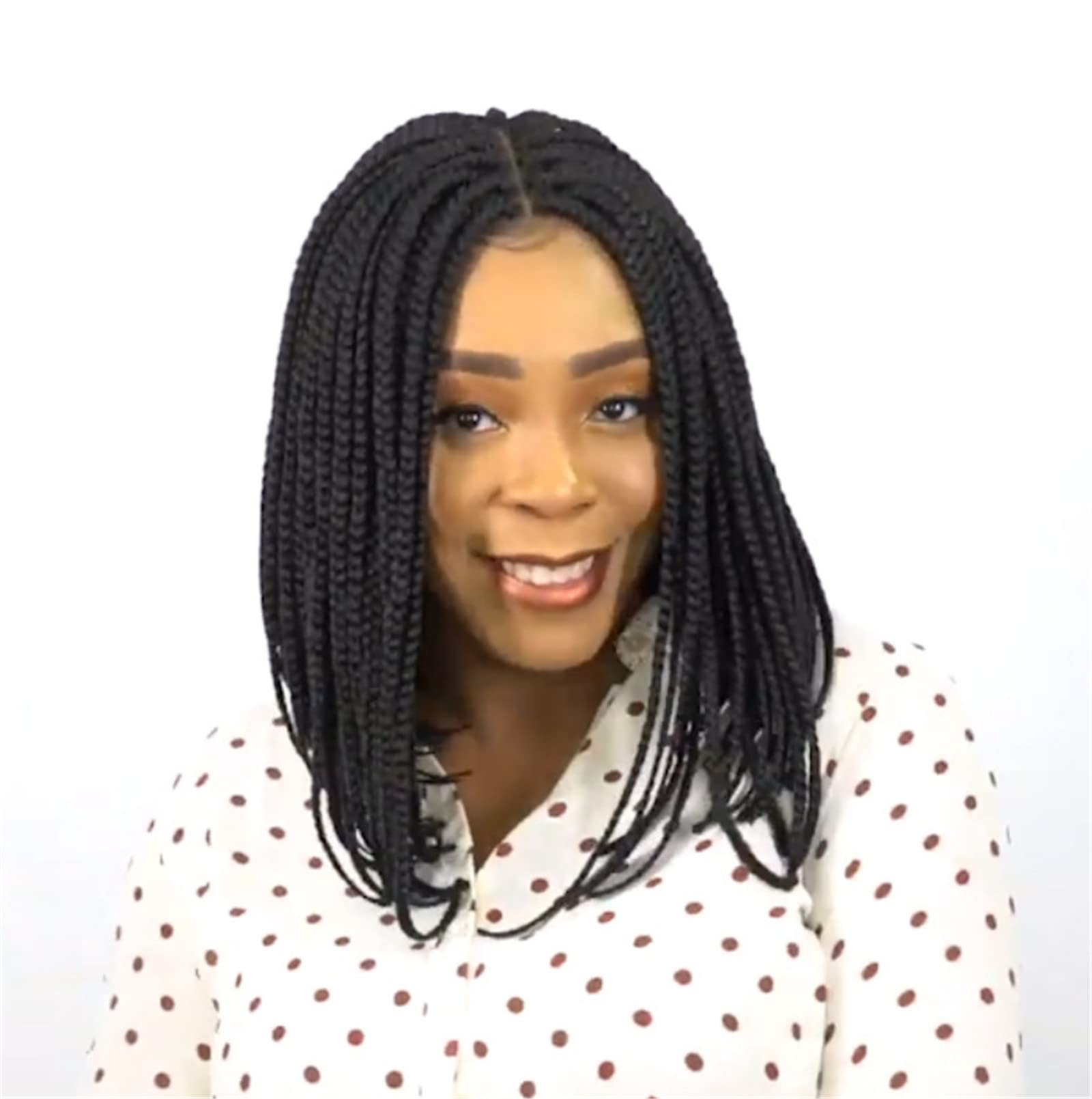 Synthetic Braided Wigs for Women,Crochet Hair Wigs with Curly End Heat Resistant Afro Short Curly Daily Wigs,Braiding Hair Wig