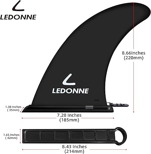 Miniatura 2 de LEDONNE Aleta de surf y SUP de 9 "2 piezas (USD 4.99-5.491 unids) - Aleta central de 9 pulgadas para tabla de surf y tabla de remo con 1 pin