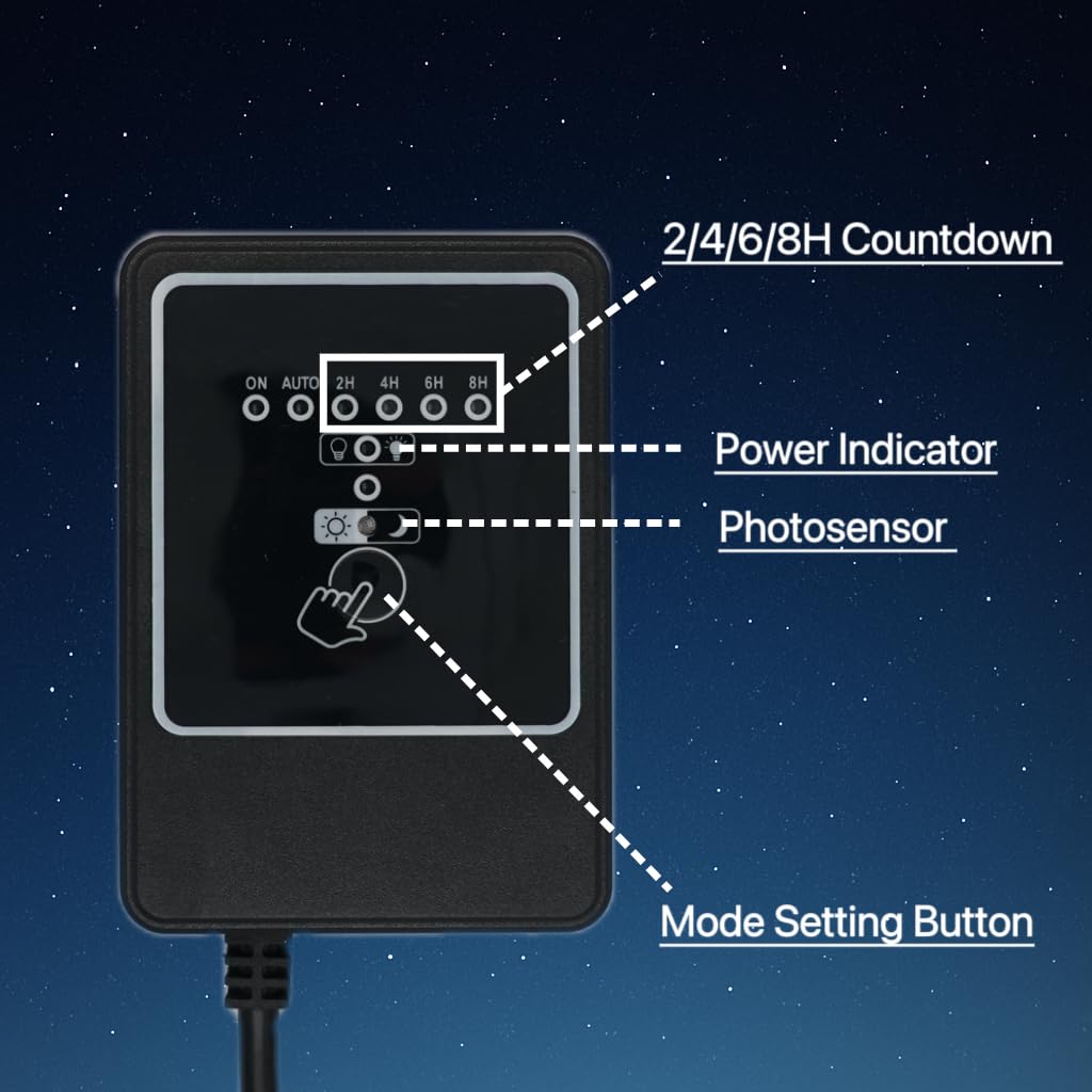 Wohenhao Transformateur paysager basse tension 100 W, 100-240 V AC vers 12 V CC avec minuterie et cellule photoélectrique, du crépuscule à l'aube et compte à rebours 2/4/6/8 h pour éclairage LED pour