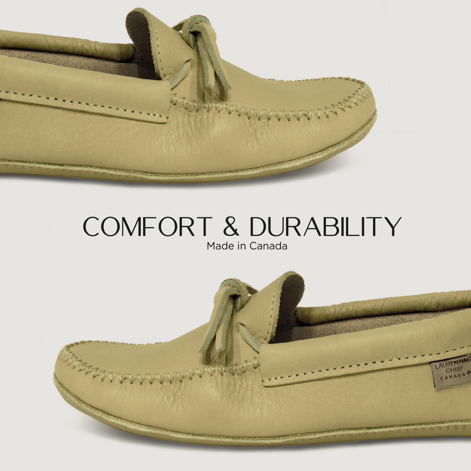 Laurentian Chief Moccasin Slippers for Women with Genuine Cowhide Leather - Canadian Quality Durable Comfortable Stylish Indoor Fancy Shoes for Ladies