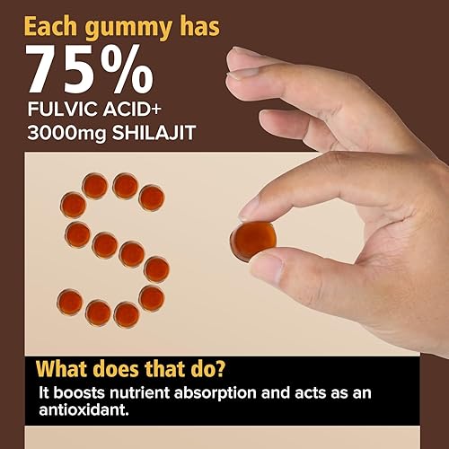 Miniatura 4 de Himalayan Nutritious Shilajit Gummies Gold  Ashwagandha, Gokshura  Ácido fúlvico  85+ minerales traza  para hombres y mujeres  sin azúcar añadido