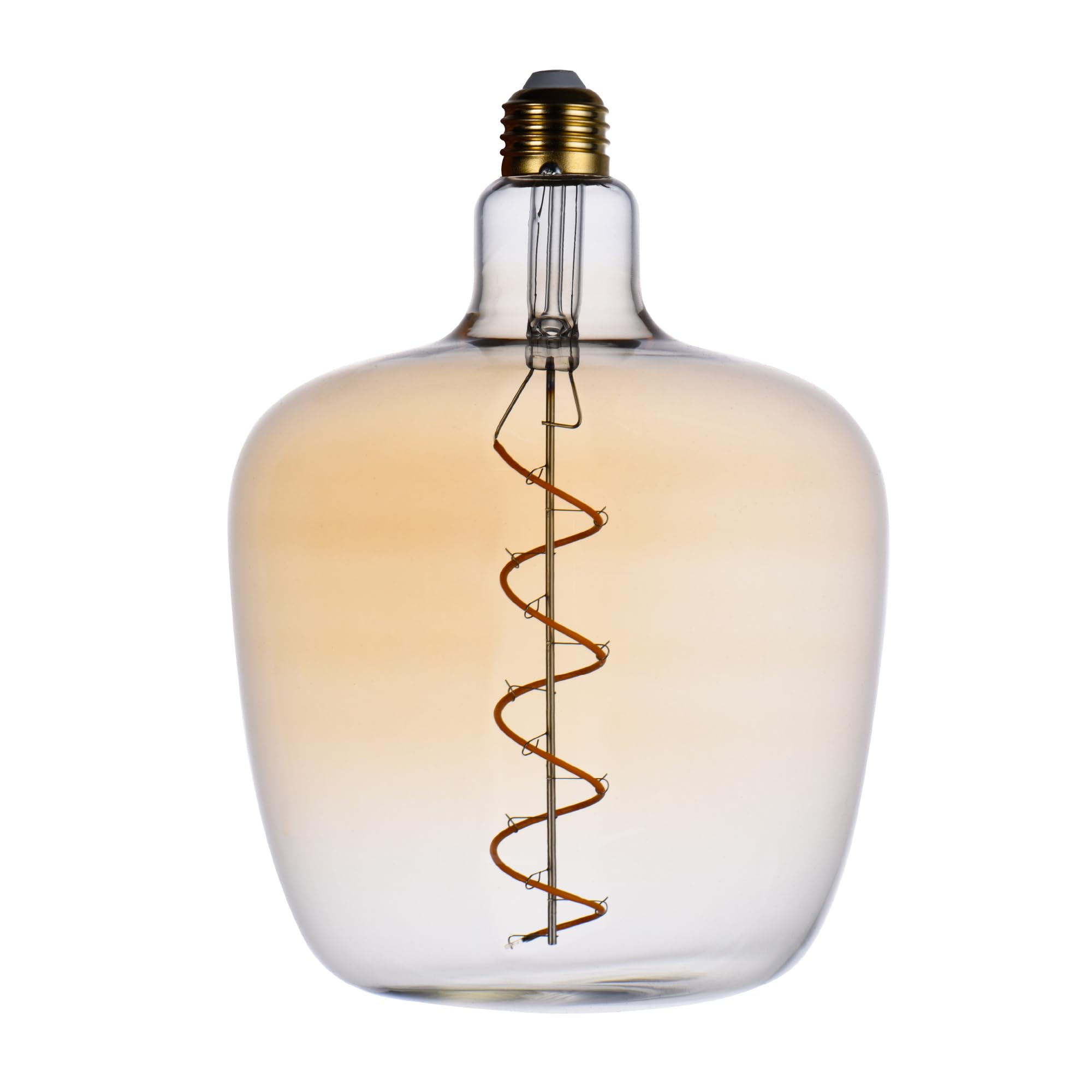 Oversized LED Vintage Edison Light Bulbs, Large Decorative Light Bulbs, Amber Glass 2200K Warm White, Dimmable 6W(60W Equiv.), E27 base, Giant T Type Bulbs for Pendent, Ceiling & Floor lamps (T160)