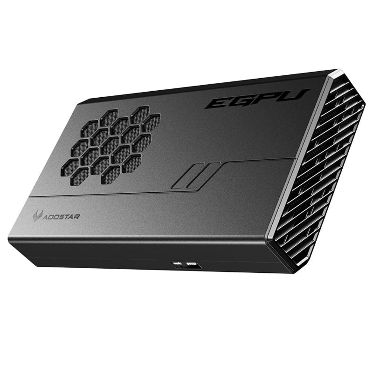 Aoostar Custodia GPU esterna alimentata tramite USB, dock eGPU portatile per prestazioni di gioco e grafica migliorate, design nero sottile, compatibile con laptop e mini PC