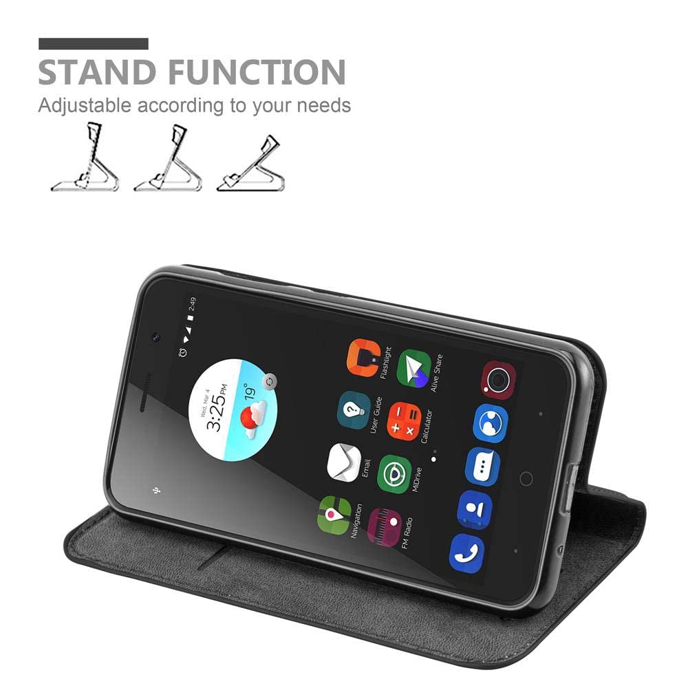 Cadorabo Hülle Für ZTE Blade V2020 – Klappcover Aus Kunstleder Mit Standfunktion & Kartenfach