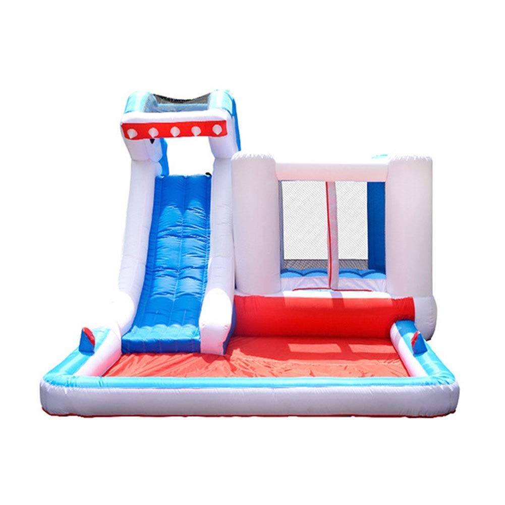 Trampolín Inflable con Castillo Hinchable de tiburón para niños con Ventilador eléctrico Centro de Juegos de Actividades casa 480 280 225Cm Juguetes