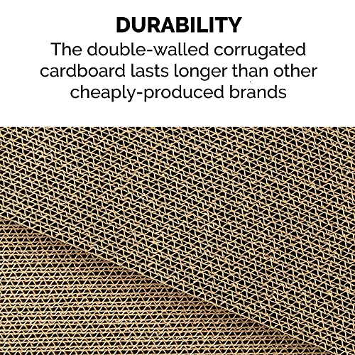 Image of Furhaven Pet Cat Scratcher | Corrugated Cat Scratcher with Catnip, Green, Standard