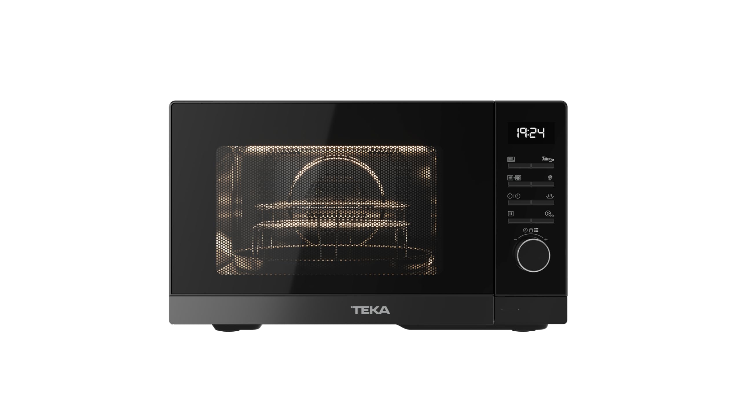 TEKA Microondas de Libre Instalación con Grill y AirFry, Capacidad 23L, 6 Niveles de Potencia, 900W, Interior de Acero Inoxidable, Modelo HMWE FS23 GC BK