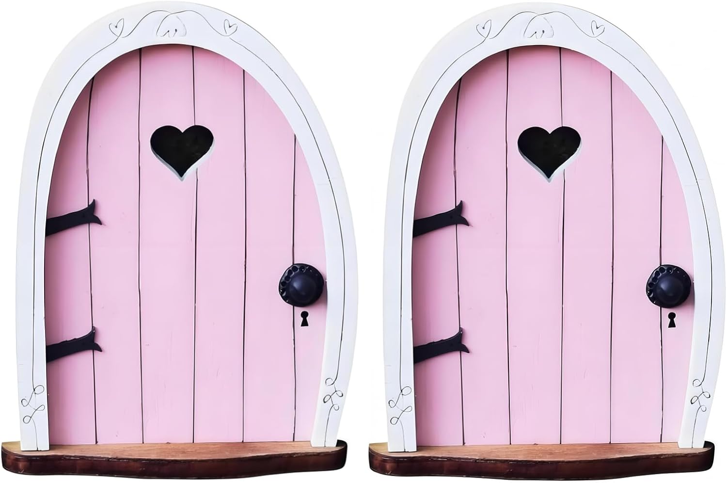 Miniature Fairy Door for Tree 3D Garden Decoration Bonsai Terrarium Micro Landscape Decoration Accessories Garden Miniatures 2 Pack