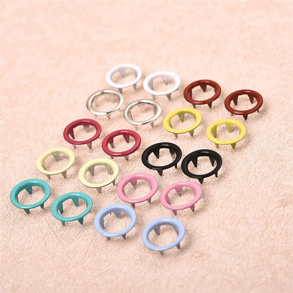 Kit 150 Bottoni Automatici A Pressione Da 9mm Con Pinza – Metallici Colorati Per Cucito Fai Da Te, Pelle E Stoffa - 6