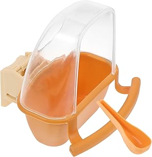 Amosfun Caixa De Comida Para Pássaros Gaiola De Pássaros Alimentador De Pássaros Suporte De Alimentação De Pássaros Tigela De Alimentação De Pássaros Tigela De Alimentador Resistente Copo