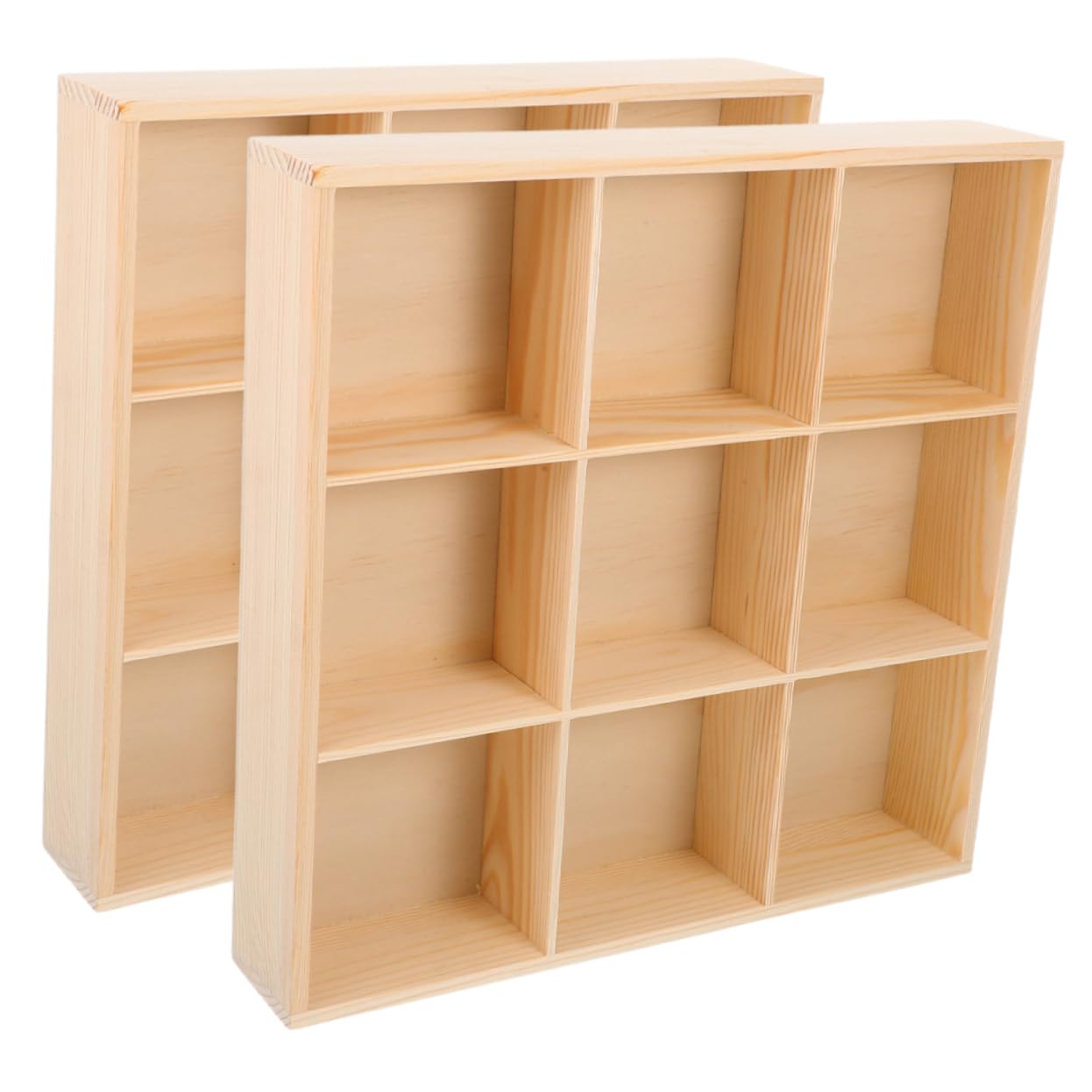 OUNONA 2 Stück Schubladenorganizer Aus Holz 9-fächer Sockenorganizer Für Kleinteile Kompakte Aufbewahrungsbox Für Unterwäsche Und Krawatten Im Kleiderschrank
