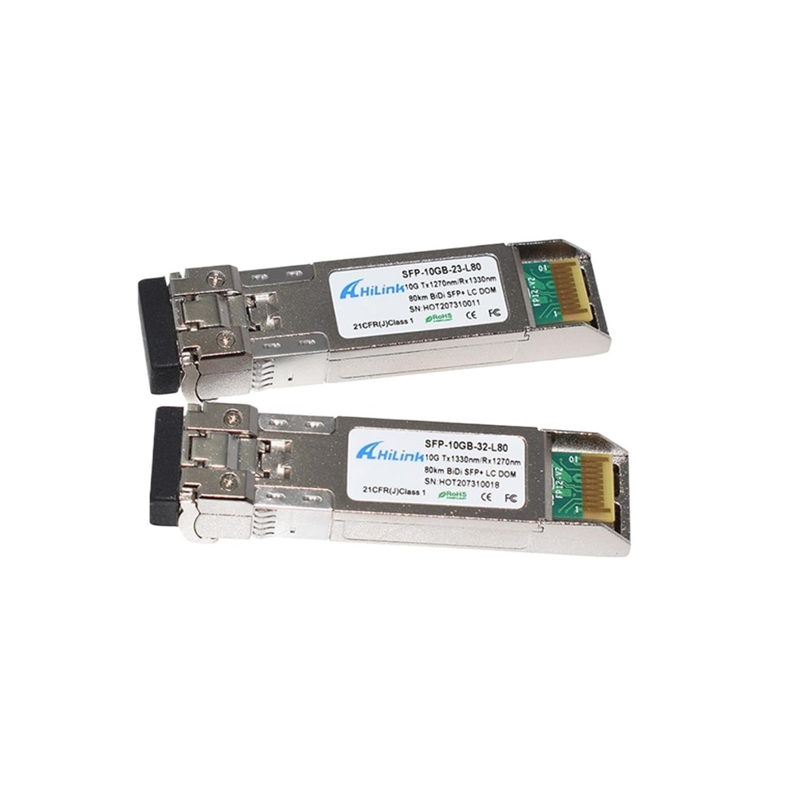 Dwukierunkowy SFP+ SFP Transceiver światłowodowy Pojedynczy SFP+ 10G 80KM
