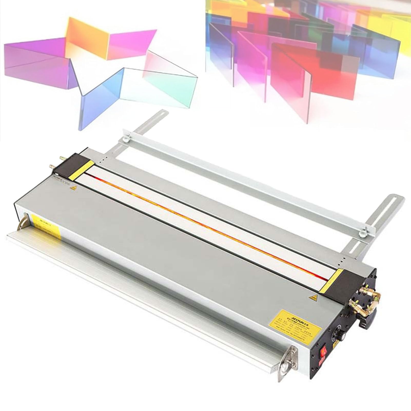Piegatrice acrilica con regolatore di angolo e lunghezza, aggiornata per plexiglass, PVC, ABS e altro, calibrazione del raggio di 70 cm per piegatura di precisione