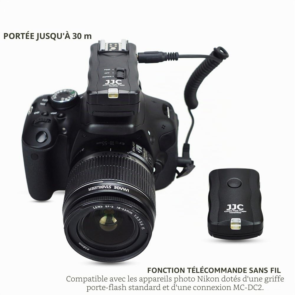 Déclencheur de Flash télécommande sans Fil Studio Déclencheur de Flash Speedlite kit pour Canon EOS 750d/1200d/1300d/200d/100d/800d/760d/70d/77d/80d/700d/1100d/1000d/M6/M5/650d/600d/550d/500d/450d